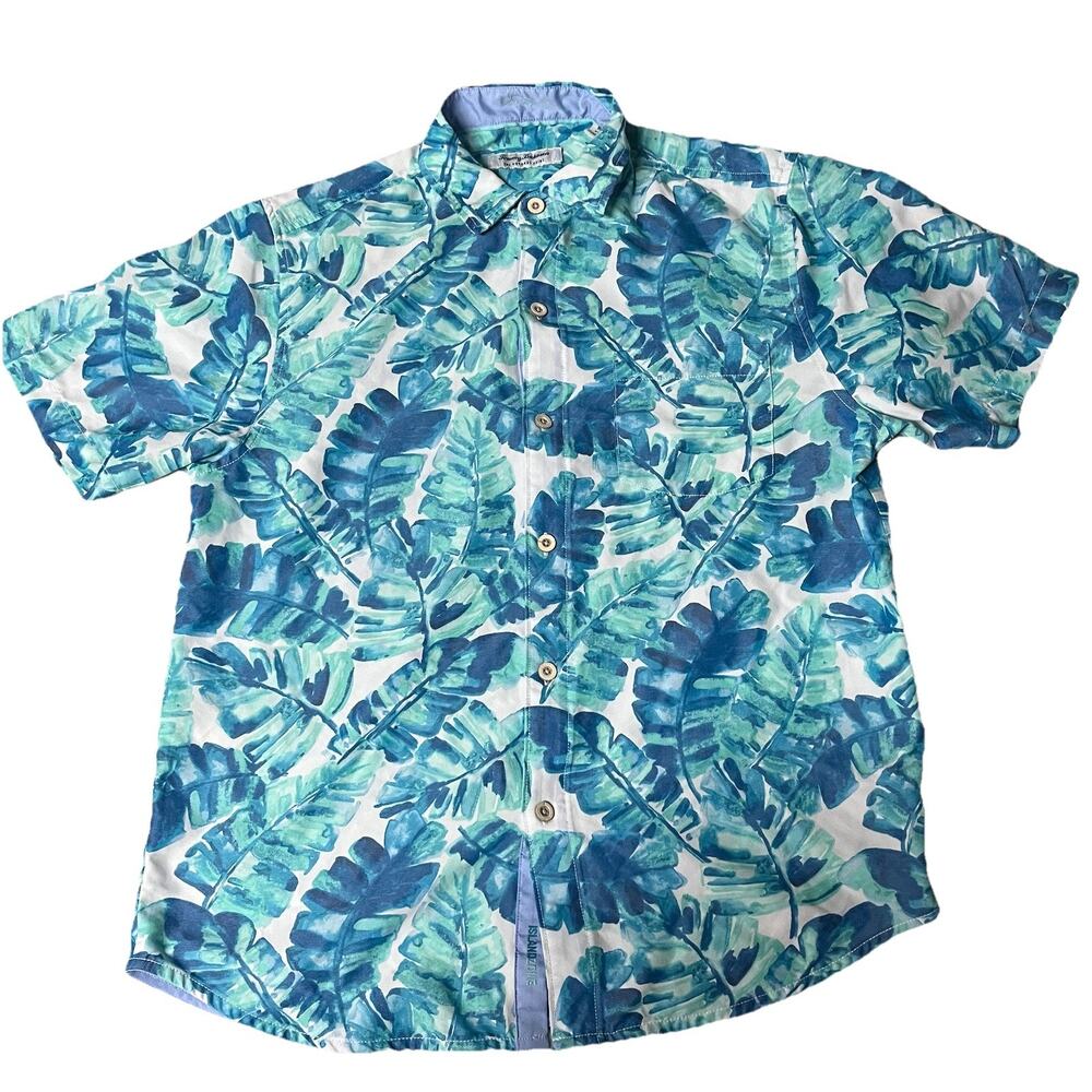 Tommy Bahama Mens Multicolor Floral The Coconut Point Hawaiian Shirt Medium